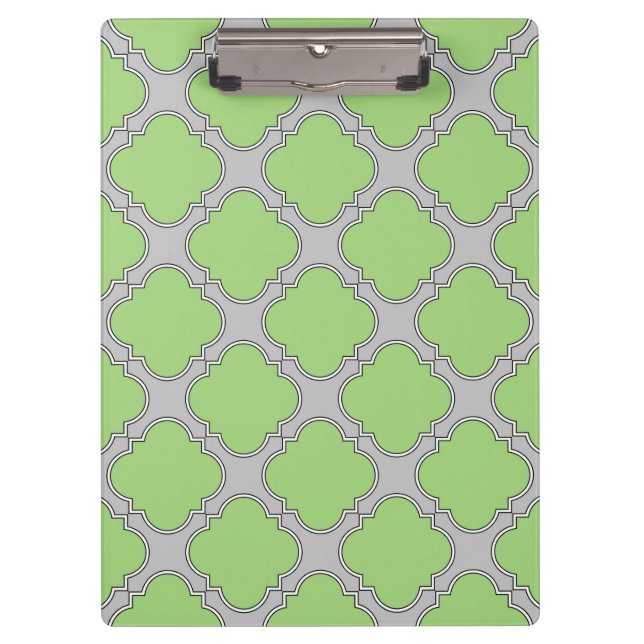 Green Quatrefoil Klemmbrett (Vorderseite)