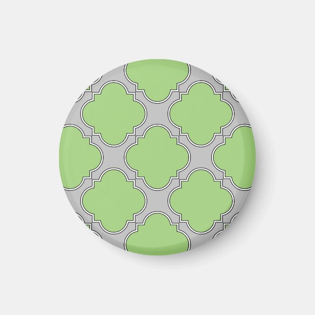 Green Quatrefoil Magnet (Vorne)