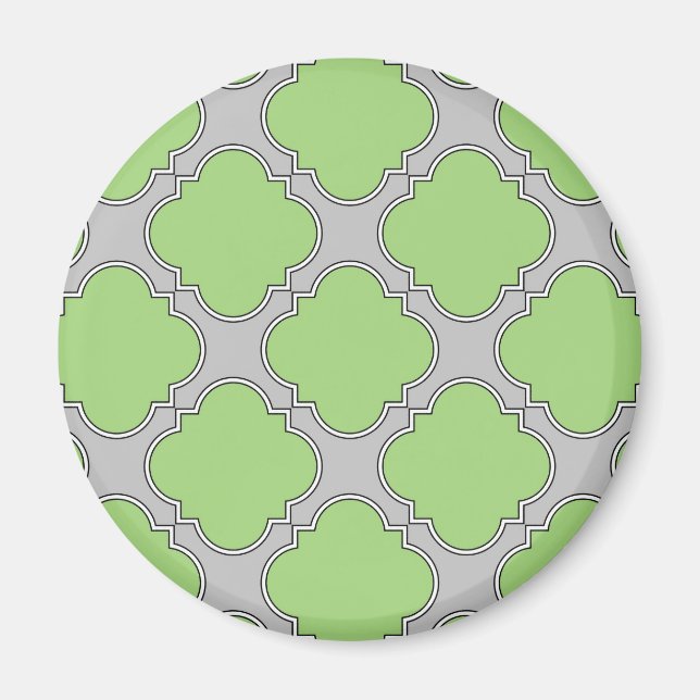 Green Quatrefoil Magnet (Vorne)