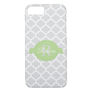 Green Quatrefoil Personalisiert Case-Mate iPhone Hülle