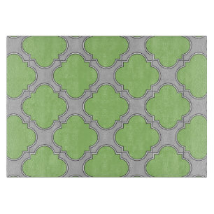 Green Quatrefoil Schneidebrett