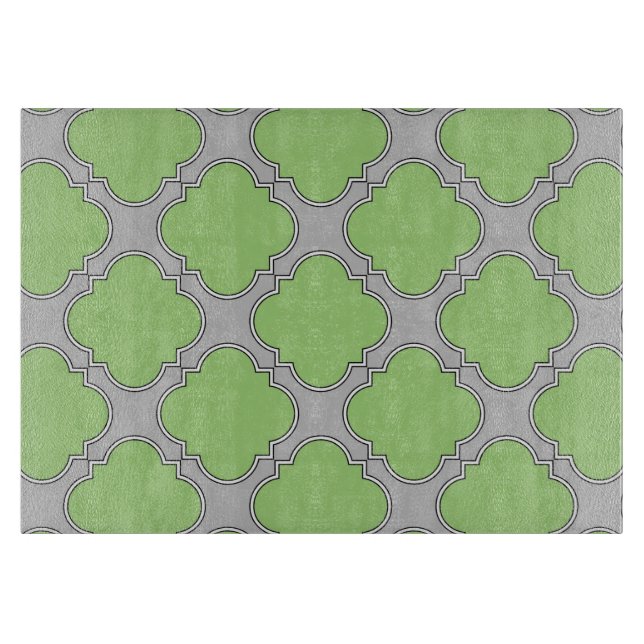 Green Quatrefoil Schneidebrett (Vorderseite)