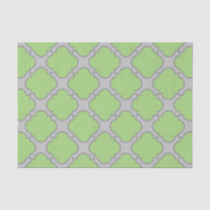 Green Quatrefoil Seidenpapier