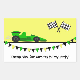 Green Race Car Aufkleber