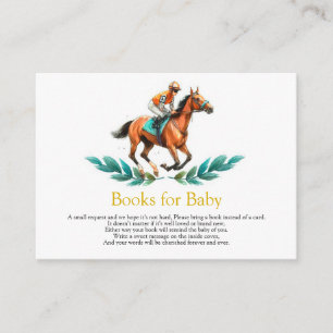 Green Race Shower Book for Baby Card Begleitkarte