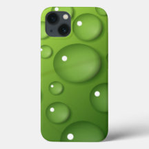Green Raindrop Muster