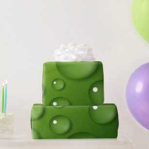 Green Raindrop Muster Geschenkpapier