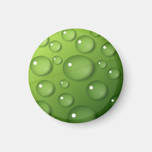 Green Raindrop Muster Magnet (Vorne)
