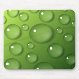 Green Raindrop Muster Mousepad