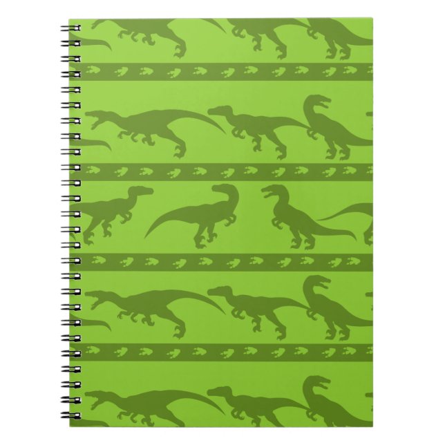 Green Raptor Muster Notizblock (Vorderseite)