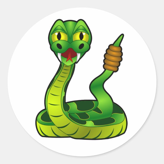 Green Rattlesnake Stickers (Vorderseite)