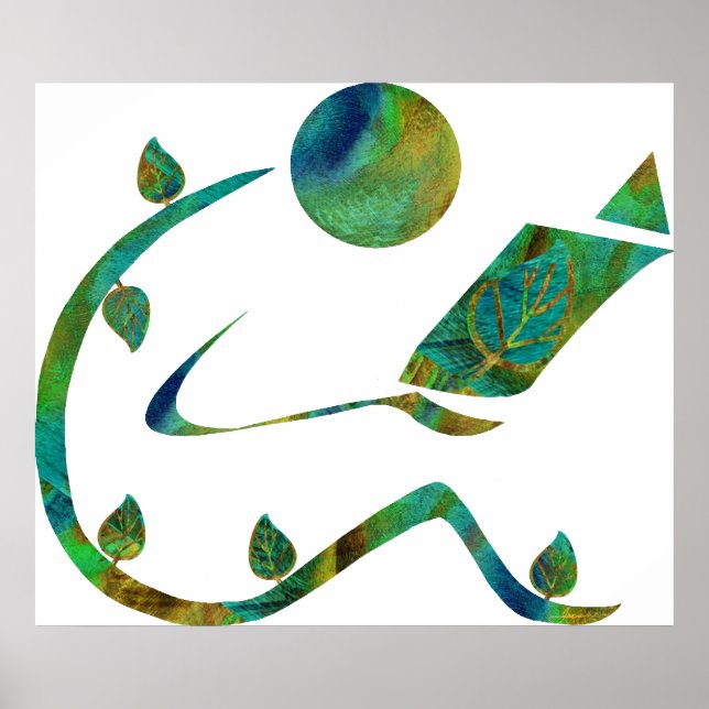 Green Reader Print Poster (Vorne)