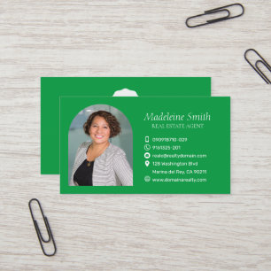 Green Real Anwesen Agent Business Card mit benutze Visitenkarte