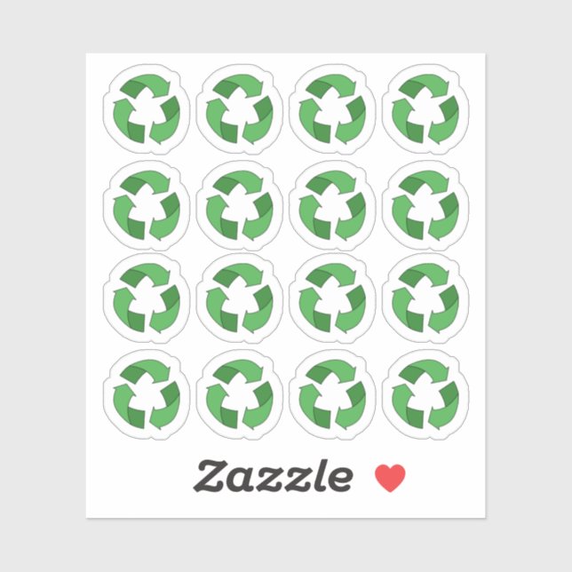 Green Recycelnd Icon Mini Bujo Kalender Planer Aufkleber (Blatt)