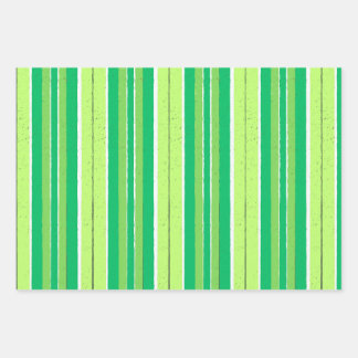 Green Red And Blue Geometrical Stripes Geschenkpapier Set