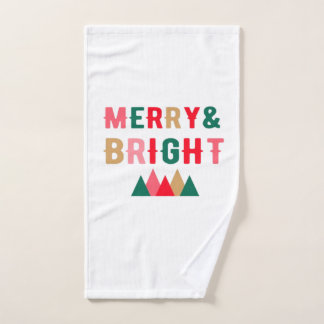 Green Red and Brown Bold Typografy Weihnachten Handtuch