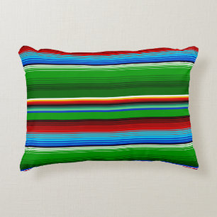 Green Red Blue Mexican Sarape Dekokissen