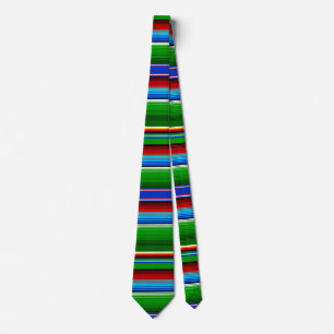 Green Red Blue Mexican Sarape Krawatte