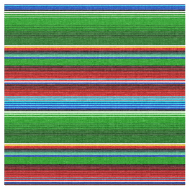 Green Red Blue Mexican Sarape Stoff (Nahaufnahme)