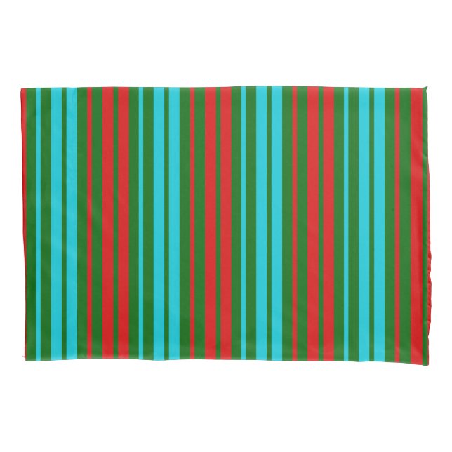 Green Red Blue Stripes Pattern   Kissenbezug (Vorderseite)