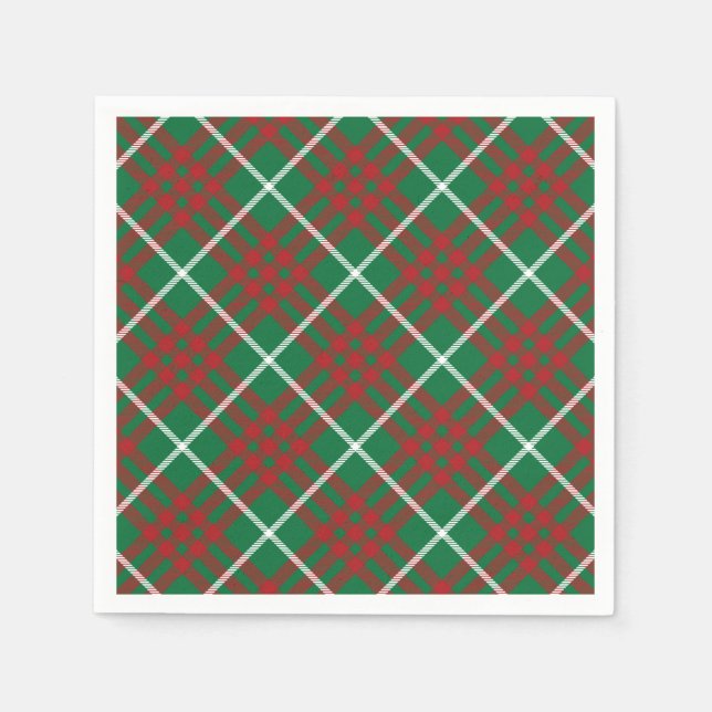 Green & Red Check Napkins Serviette (Vorderseite)