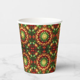 Green Red Decorative Christmas Holiday Paper Cups Pappbecher