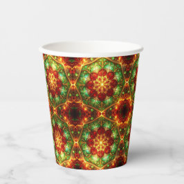 Green Red Decorative Christmas Holiday Paper Cups Pappbecher