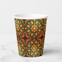 Green Red Decorative Christmas Holiday Paper Cups Pappbecher