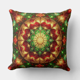 Green Red Decorative Christmas Throw Pillow Kissen