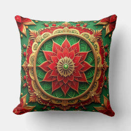 Green Red Decorative Christmas Throw Pillow Kissen