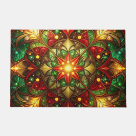 Green Red Decorative Holiday Doormat Fußmatte