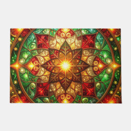 Green Red Decorative Holiday Doormat Fußmatte