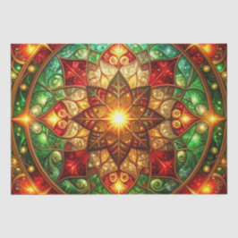 Green Red Decorative Holiday Tissue Paper Seidenpapier