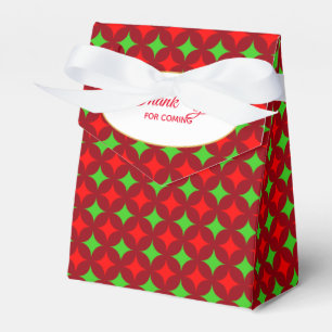 Green Red Diamond Star Muster auf Red Danke Geschenkschachtel