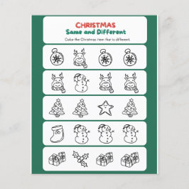 Green Red Fun Weihnachten gleich und anders Flyer