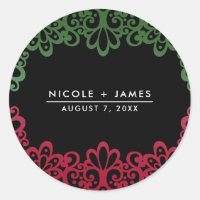 Green & Red Lace Elegante Fiesta Wedding
