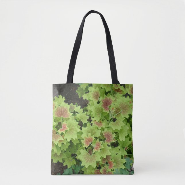 Green Red Leafs Tote Bag (Vorderseite)