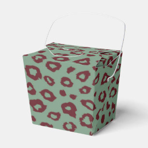 Green Red Leopard Print Geschenkschachtel