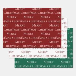 Green Red Merry Weihnachtsangebot Geschenkpapier Set