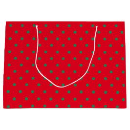 Green & Red Polka Dot Große Geschenktüte