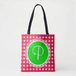 Green & Red Polka Dot Monogram