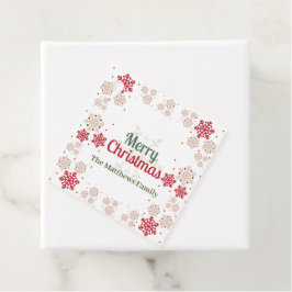 Green Red Snowflake Geschenkanhänger