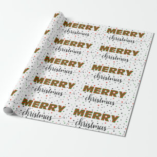 Green Red Striped Frohe Weihnachtsstars Geschenkpapier