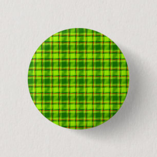 Green Red Tartan Checkered Kariert Pattern-55788 Button