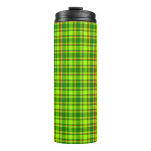 Green Red Tartan Checkered Kariert Pattern-55788 Thermosbecher