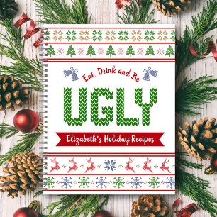 Green Red Ugge Weihnachts Sweater Rezept Kochbuch Notizbuch