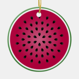 Green Red Watermelon Design Keramikornament