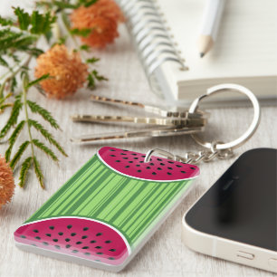 Green Red Watermelon Design Schlüsselanhänger