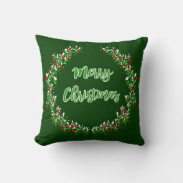 Green Red White Christmas Pillow Kissen