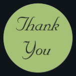 Green Regency Danke Stickers<br><div class="desc">Green Wedding Danke,  dass du Umschlag Aufkleber Stickers hochzimmert</div>